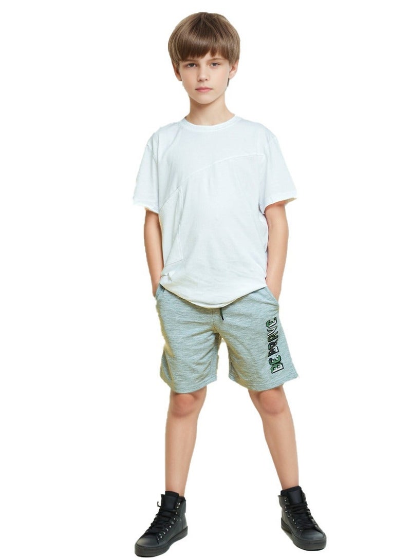 ويني بي تي شيرتات للأولاد بأكمام قصيرة من القطن الأبيض، ملابس للأولاد، تي شيرتات بقصات مائلة، قمصان للأطفال، ملابس صيفية للمراهقين، 8 10 12 14 16 سنة - Image 2